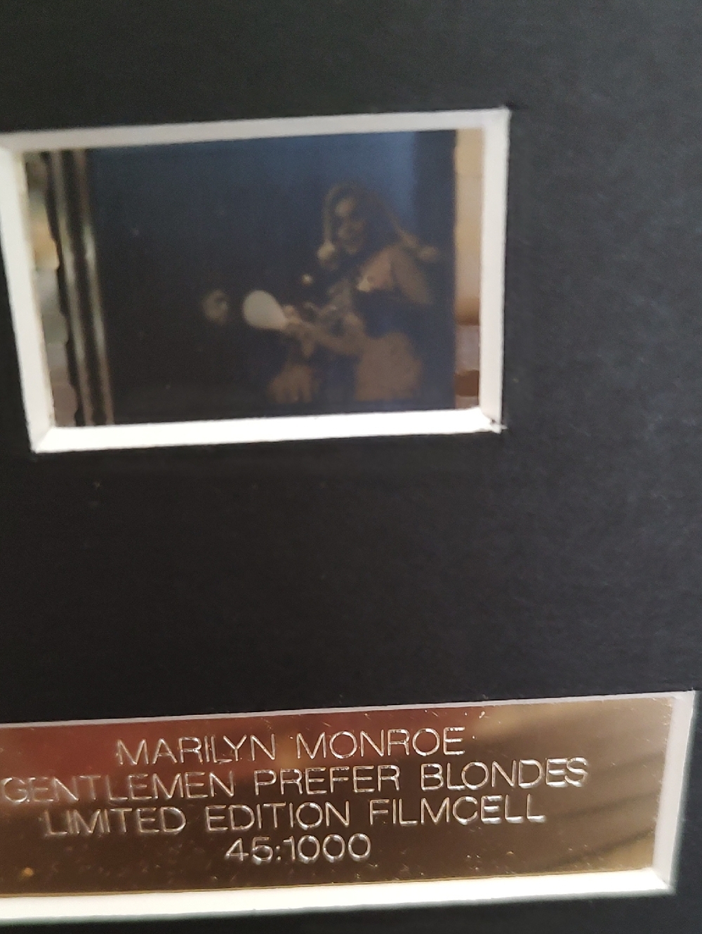 Marilyn Monroe Framed Film Cell Display - Black & Silver - Picture 3 of 5